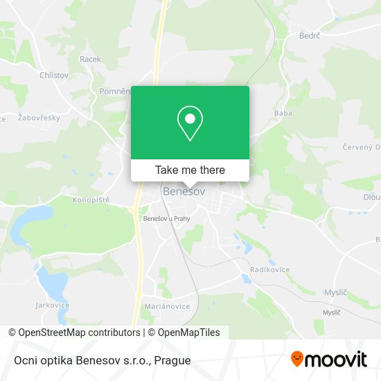 Карта Ocni optika Benesov s.r.o.