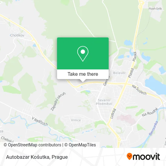 Autobazar Košutka map