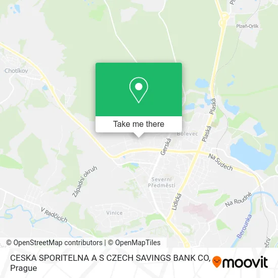 Карта CESKA SPORITELNA A S CZECH SAVINGS BANK CO