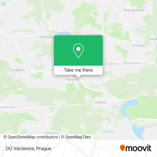 Карта OÚ Václavice