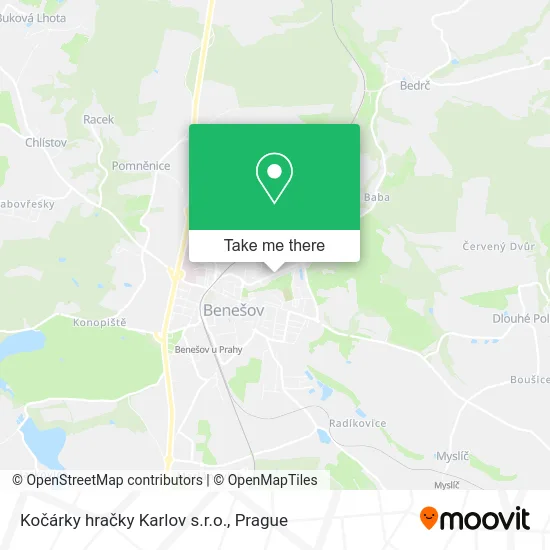 Карта Kočárky hračky Karlov s.r.o.