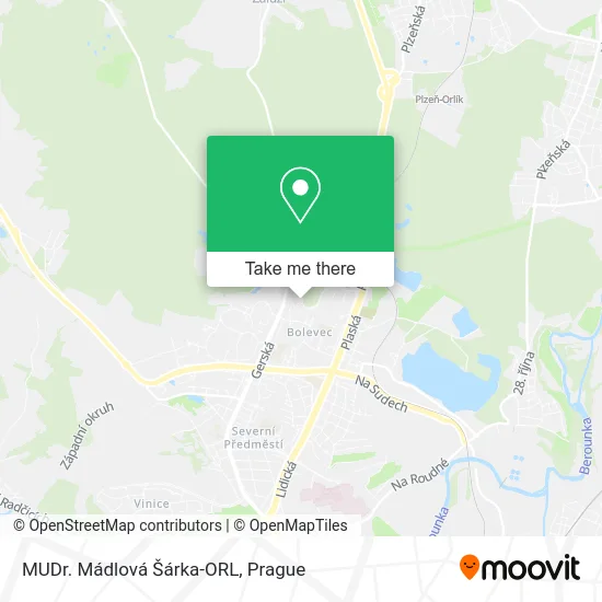 MUDr. Mádlová Šárka-ORL map
