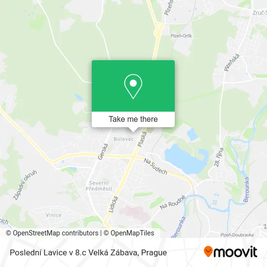Карта Poslední Lavice v 8.c Velká Zábava