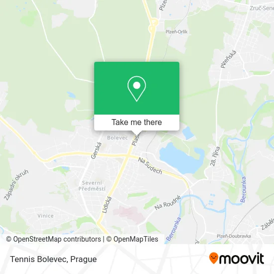 Карта Tennis Bolevec