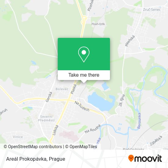 Areál Prokopávka map