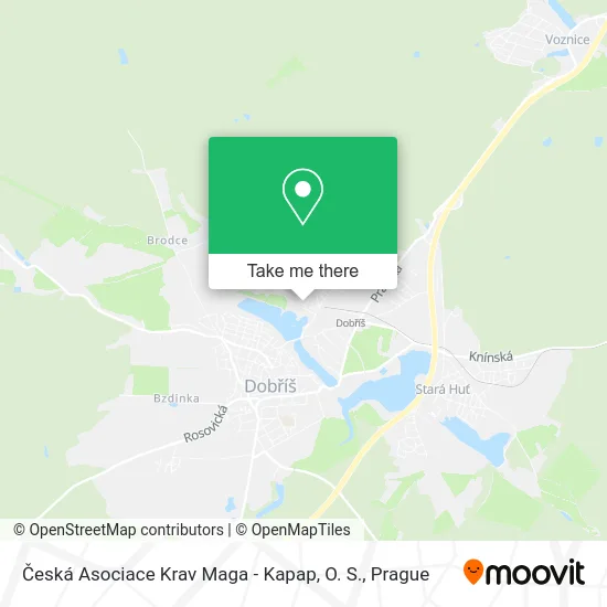 Карта Česká Asociace Krav Maga - Kapap, O. S.