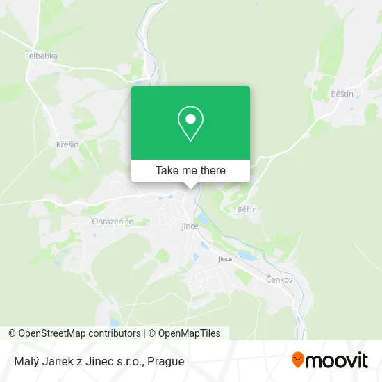 Карта Malý Janek z Jinec s.r.o.