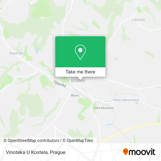 Карта Vinotéka U Kostela