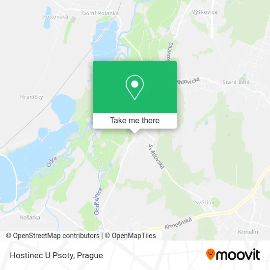 Карта Hostinec U Psoty