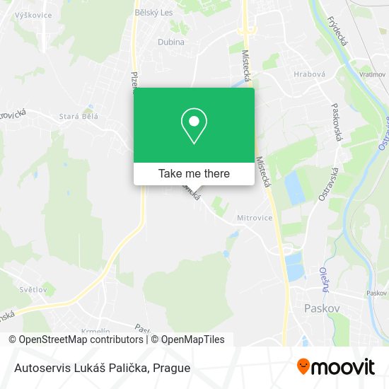 Карта Autoservis Lukáš Palička