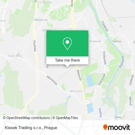 Карта Klasek Trading s.r.o.