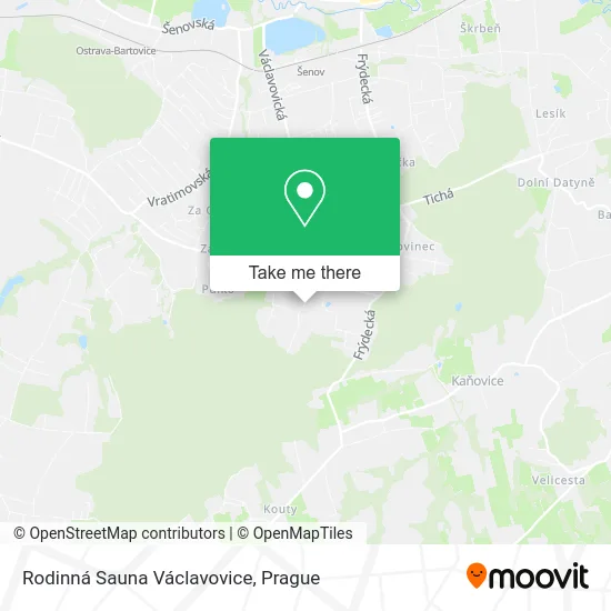 Карта Rodinná Sauna Václavovice