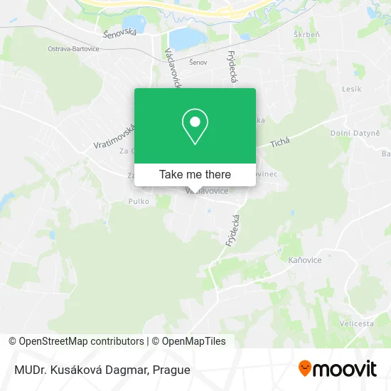 Карта MUDr. Kusáková Dagmar