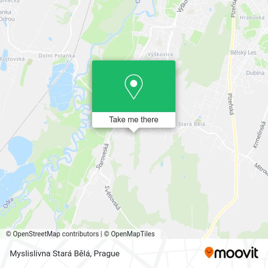 Карта Myslislivna Stará Bělá