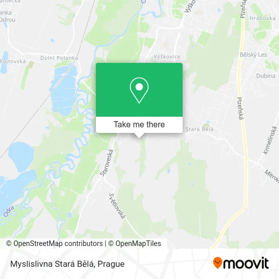 Карта Myslislivna Stará Bělá
