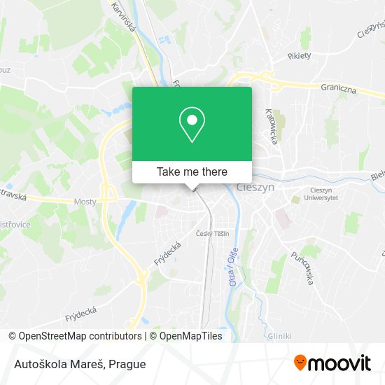 Карта Autoškola Mareš