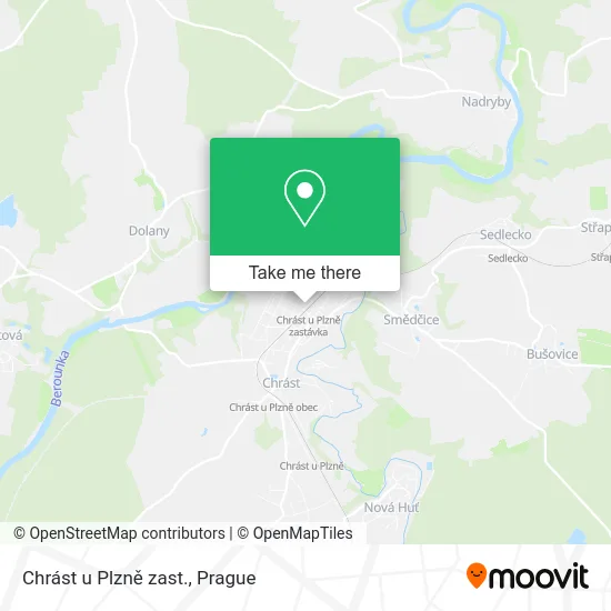 Карта Chrást u Plzně zast.