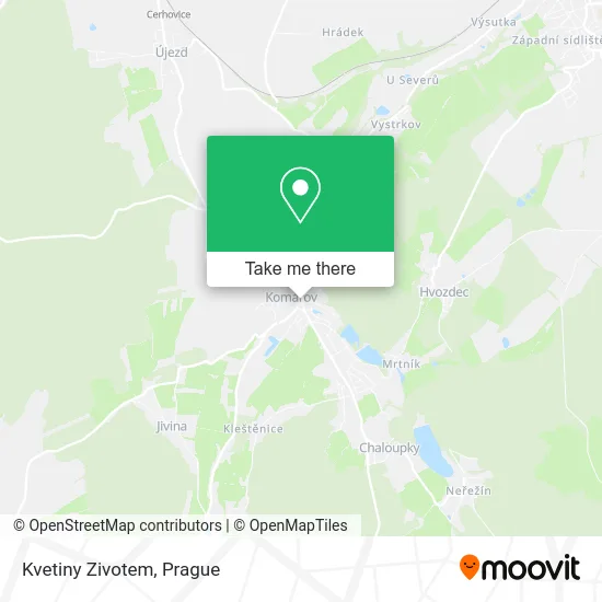 Карта Kvetiny Zivotem