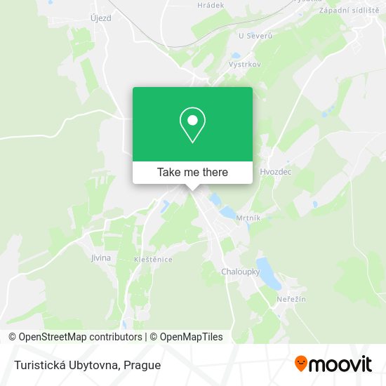 Карта Turistická Ubytovna
