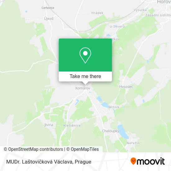 Карта MUDr. Laštovičková Václava
