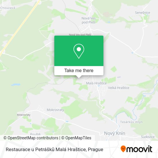 Карта Restaurace u Petrášků Malá Hraštice