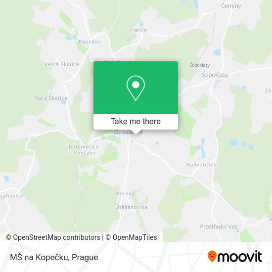 Карта MŠ na Kopečku