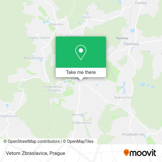 Карта Vetom Zbraslavice