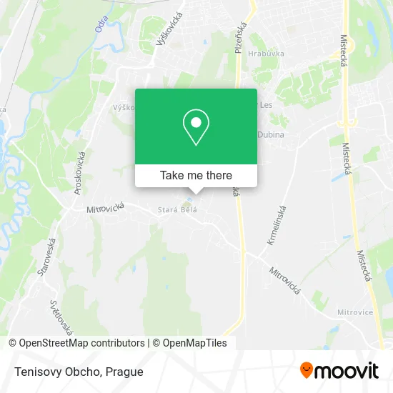 Карта Tenisovy Obcho