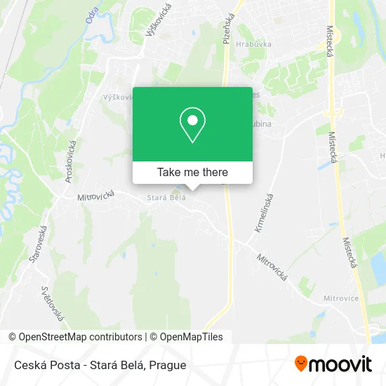 Карта Ceská Posta - Stará Belá