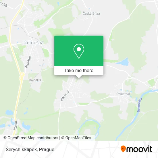 Карта Šerých sklípek
