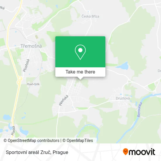 Карта Sportovní areál Zruč