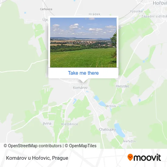 Карта Komárov u Hořovic