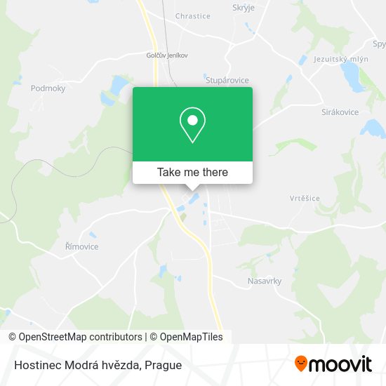 Карта Hostinec Modrá hvězda