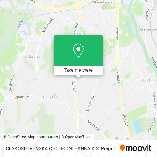 Карта CESKOSLOVENSKA OBCHODNI BANKA A S