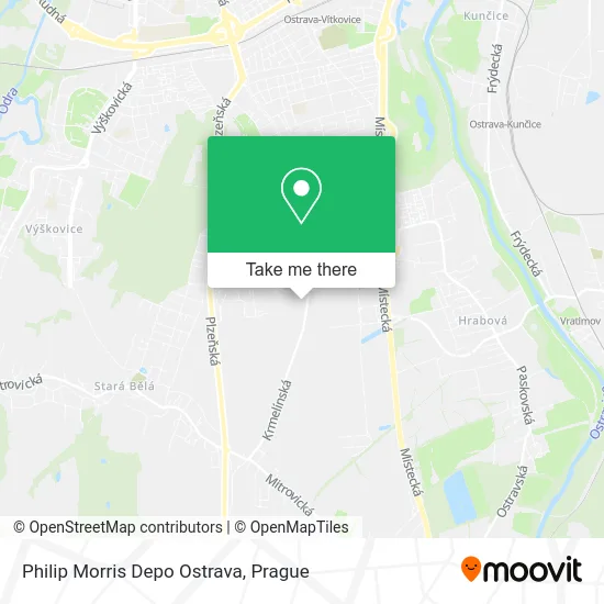 Карта Philip Morris Depo Ostrava