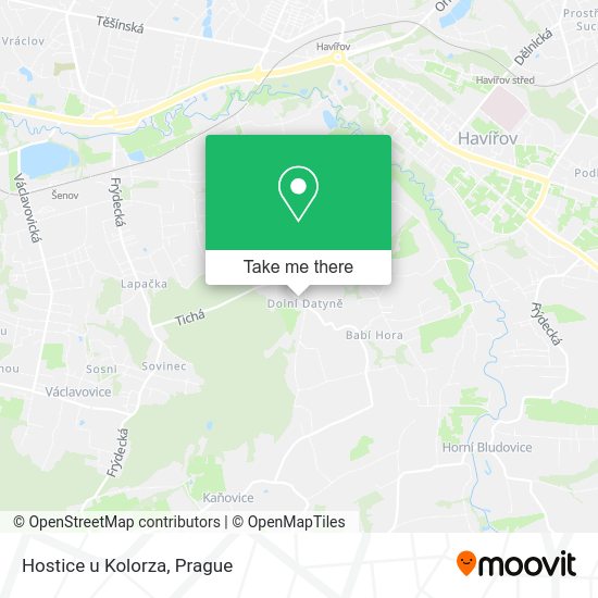 Карта Hostice u Kolorza