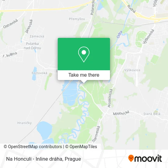 Карта Na Honculi - Inline dráha
