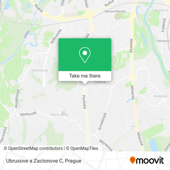 Карта Ubrusove a Zaclonove C