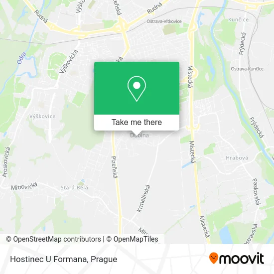 Карта Hostinec U Formana