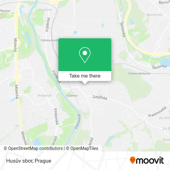 Карта Husův sbor