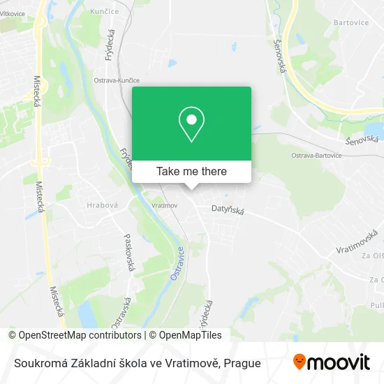 Карта Soukromá Základní škola ve Vratimově
