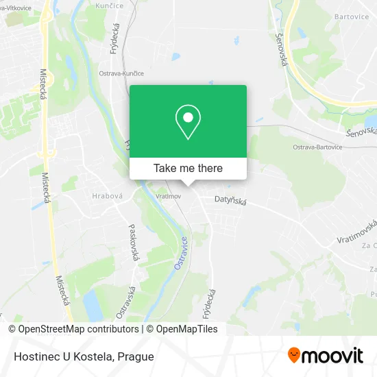 Карта Hostinec U Kostela