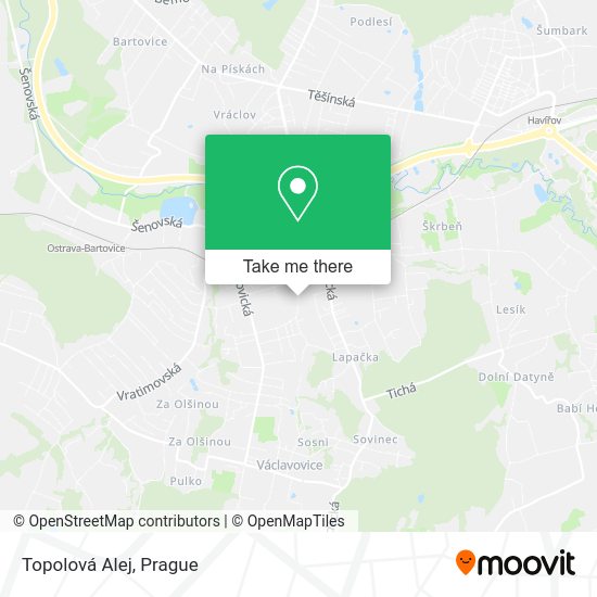 Topolová Alej map