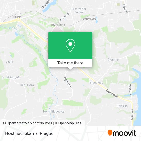 Карта Hostinec lékárna