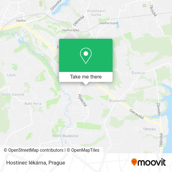 Карта Hostinec lékárna