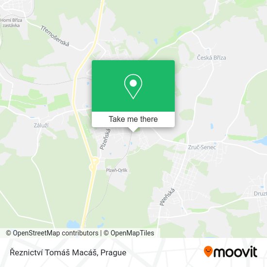 Карта Řeznictví Tomáš Macáš