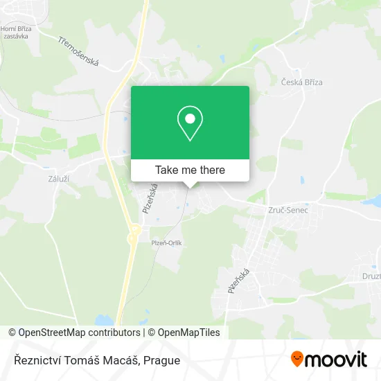 Карта Řeznictví Tomáš Macáš