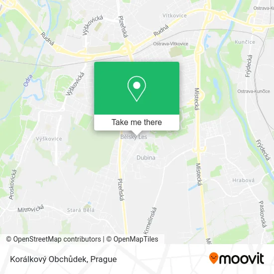 Карта Korálkový Obchůdek