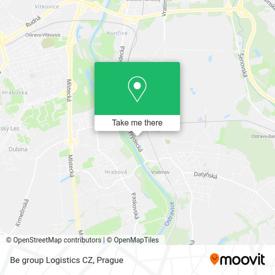 Карта Be group Logistics CZ