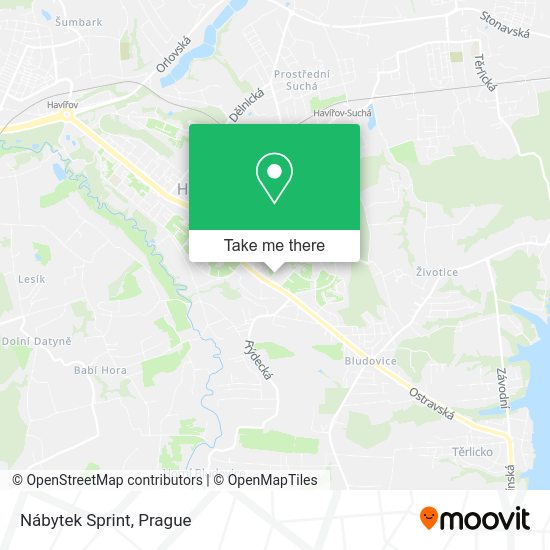 Nábytek Sprint map